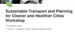 Future-Proof Transport Planning: Cities Workshop